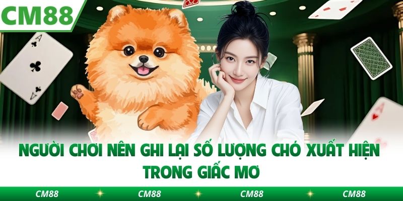 Người chơi nên ghi lại số lượng chó xuất hiện trong giấc mơ